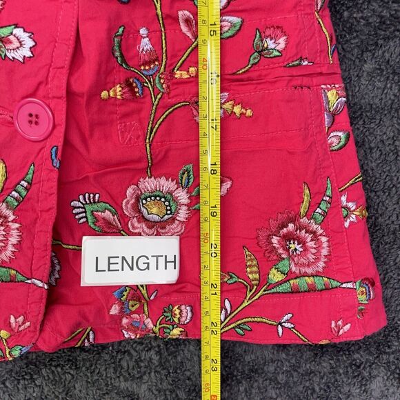 Vtg Johnny Was BIYA Cotton S Floral Embroidered Flowers Jacket Blazer Top - Picture 9 of 11